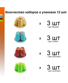  Набор дачный 4 персоны микс (сетка) купить недорого. Артикул: П0499. Вид 1.