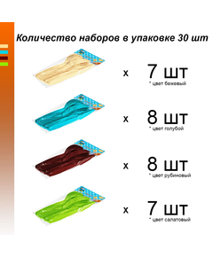  Набор ложка-вилка-нож микс(6 перс) купить недорого. Артикул: П1099. Вид 1.