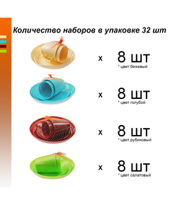  Набор дачный 1 персона микс (сетка) купить недорого. Артикул: П0399. Вид 1.